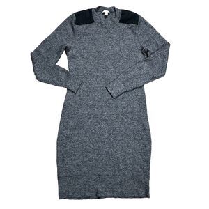 Gap Womens Small Gray & Black Soft Extra Fine Merino Wool Sweater Dress